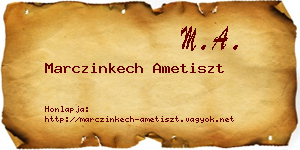 Marczinkech Ametiszt névjegykártya